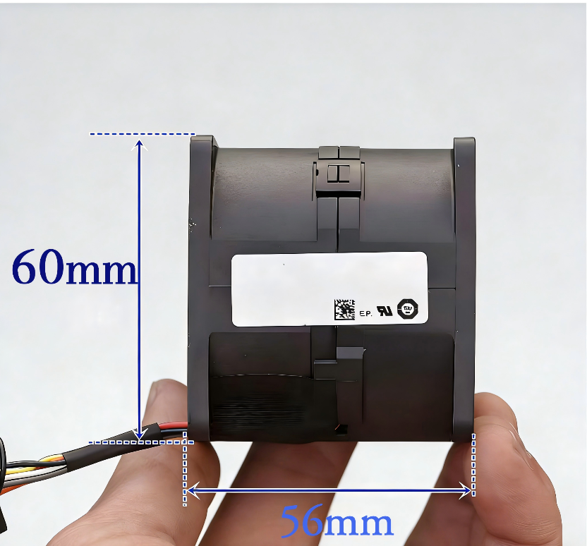 6056 Dual Back-to-Back Data Center Fan | 12V 4.6A, PWM Speed Control, High Static Pressure,  MRO Replacement Fan