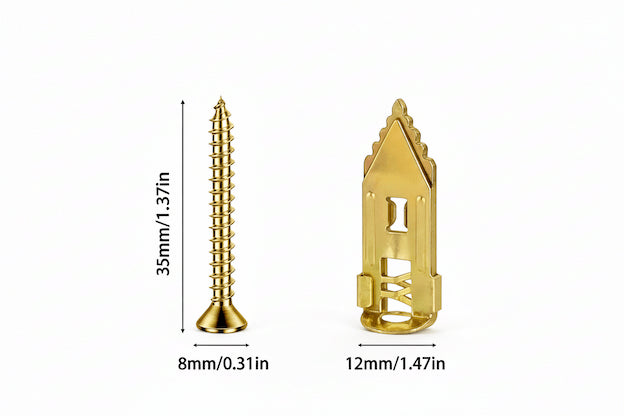 50SET/100PCS Self-Drilling Drywall Anchors Kit | No Drill Needed | Easy Hang for Home & Office | Includes 50 Anchors + 50 Screws | Quick Install for Adjustable Hooks & Brackets