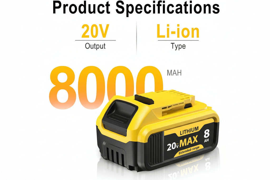 Replacement of Dewalt 20V Battery Dcb200 Dcb208 Power Tool Dewalt 20V Lithium Battery