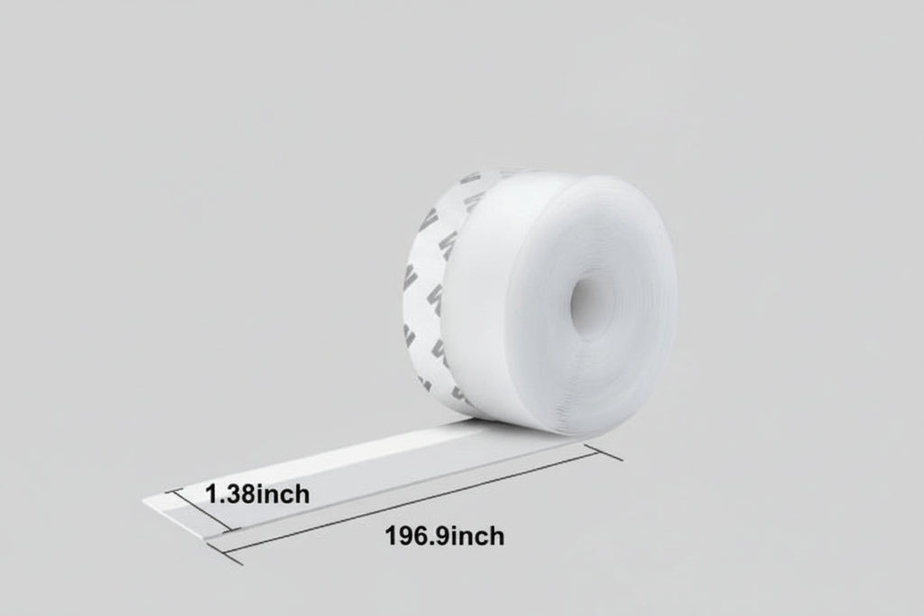 16.4Ft Door Weather Stripping, 1.38in Width Adhesive Door Draft Stopper, Insulation Seal Strip for Doors, Windows and Shower Doors