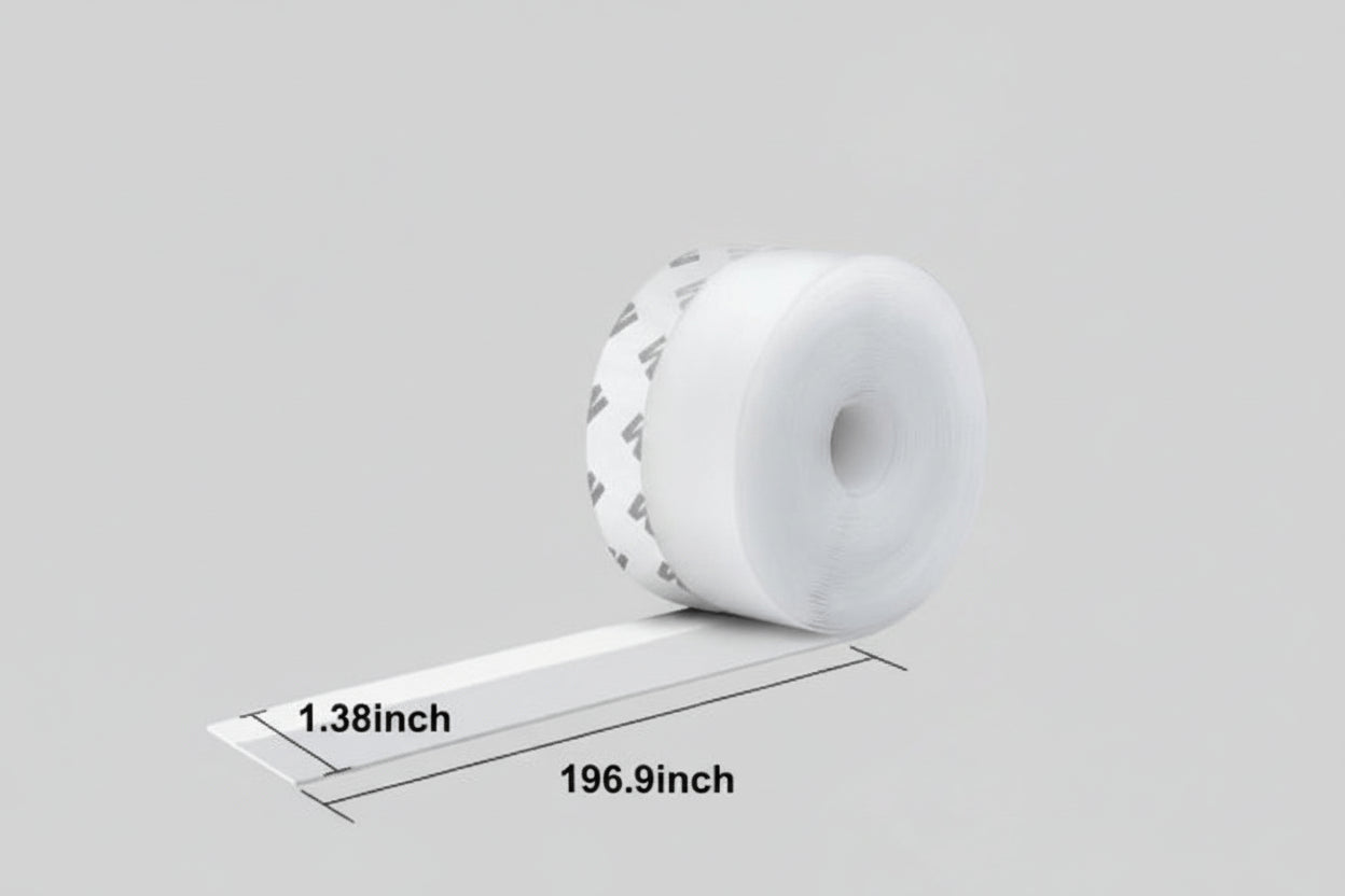 16.4Ft Door Weather Stripping, 1.38in Width Adhesive Door Draft Stopper, Insulation Seal Strip for Doors, Windows and Shower Doors